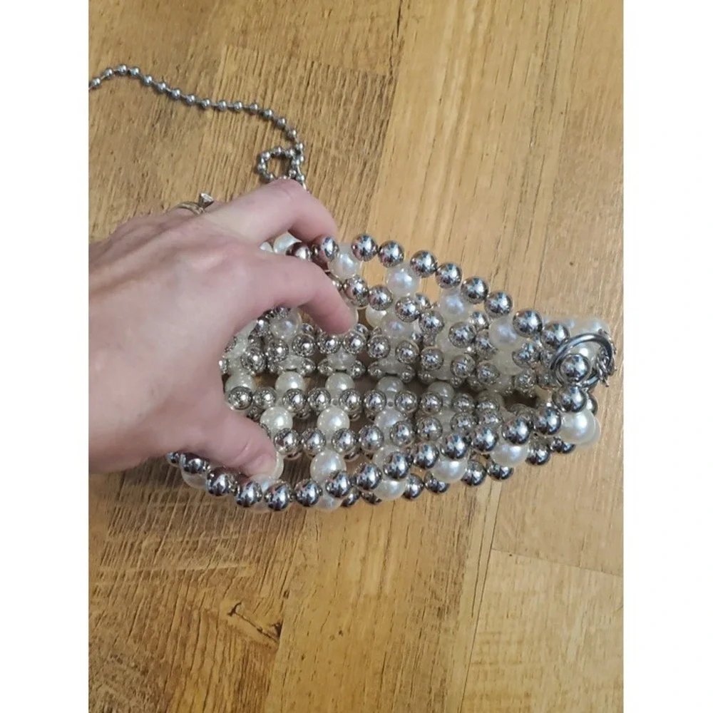 Urban Outfitters Kimchi Blue Beaded‎ Micro Pearl Convertible Crossbody Bag